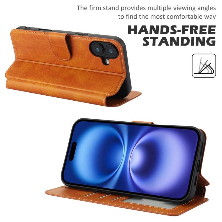 For iPhone 17 Shockproof PU + TPU Leather Phone Case