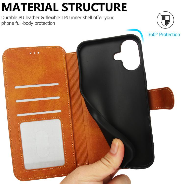 For iPhone 17 Shockproof PU + TPU Leather Phone Case