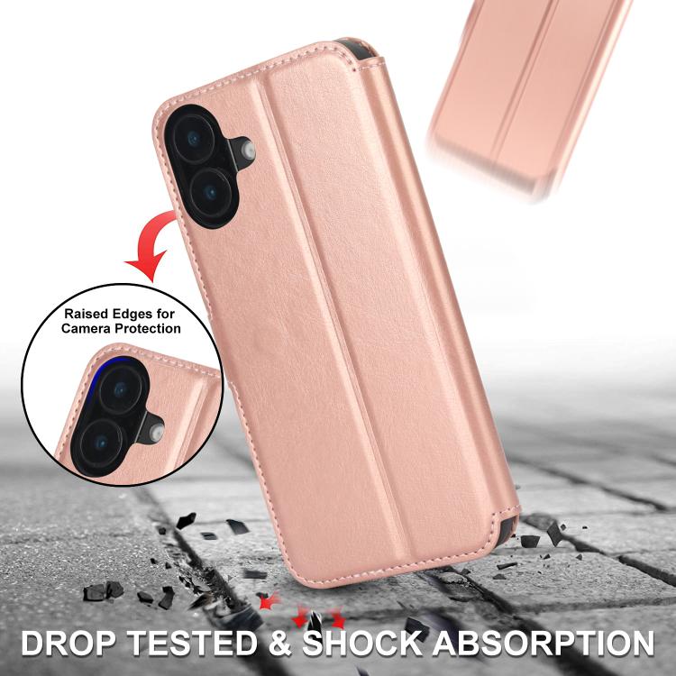 For iPhone 17 Shockproof PU + TPU Leather Phone Case