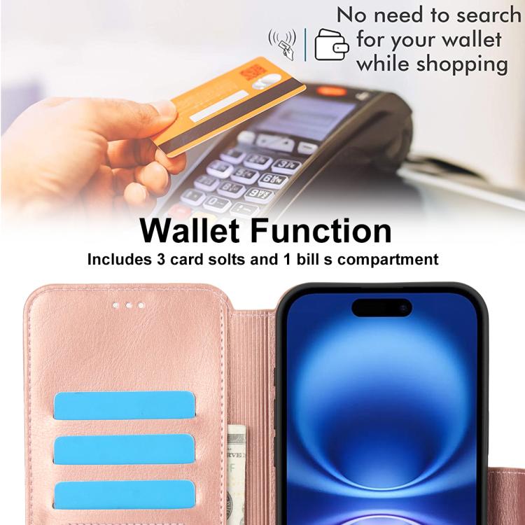 For iPhone 17 Shockproof PU + TPU Leather Phone Case