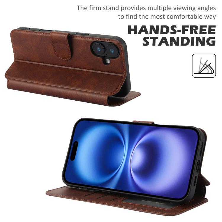For iPhone 17 Shockproof PU + TPU Leather Phone Case