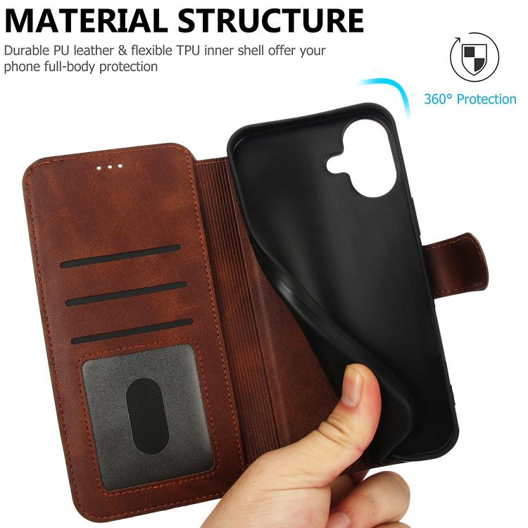 For iPhone 17 Shockproof PU + TPU Leather Phone Case