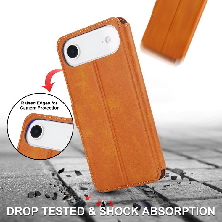 For iPhone Air Shockproof PU + TPU Leather Phone Case