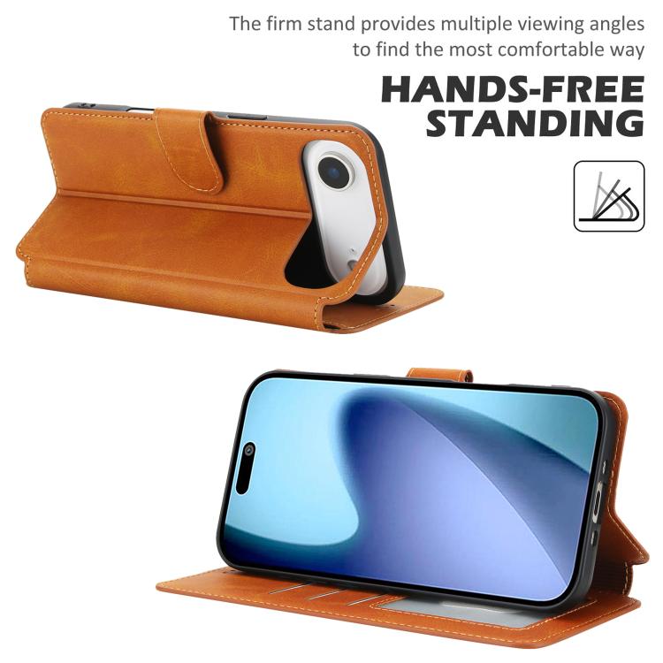 For iPhone Air Shockproof PU + TPU Leather Phone Case