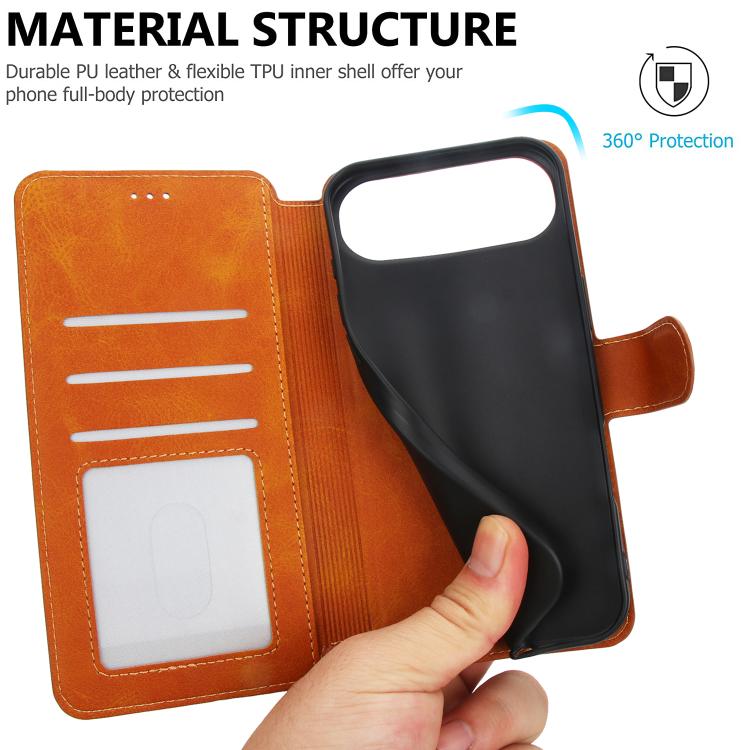 For iPhone Air Shockproof PU + TPU Leather Phone Case