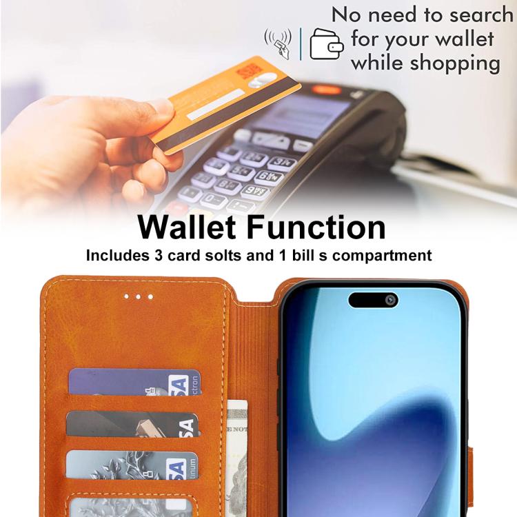 For iPhone Air Shockproof PU + TPU Leather Phone Case