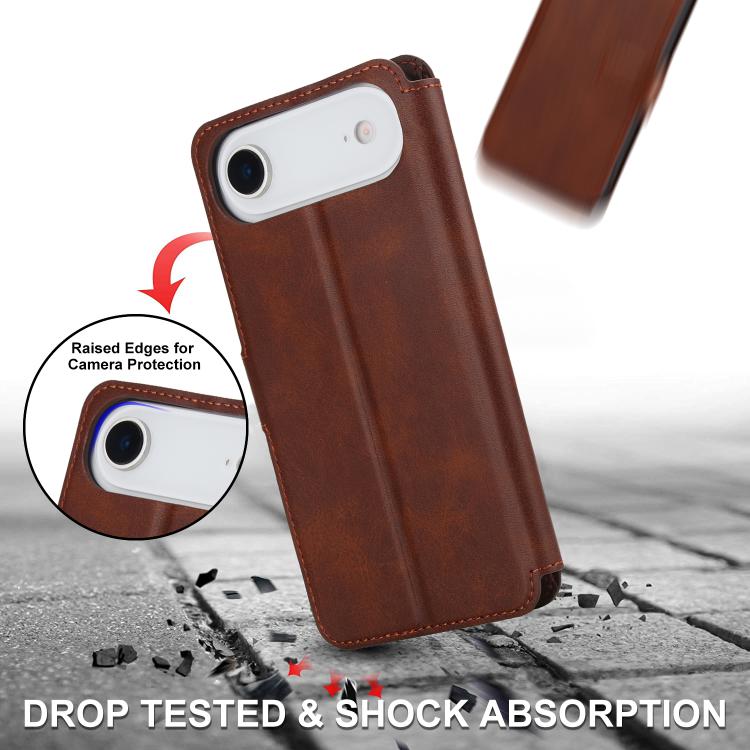 For iPhone Air Shockproof PU + TPU Leather Phone Case