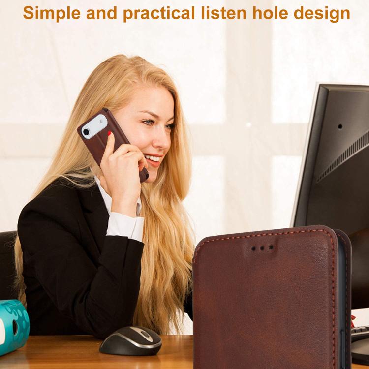 For iPhone Air Shockproof PU + TPU Leather Phone Case