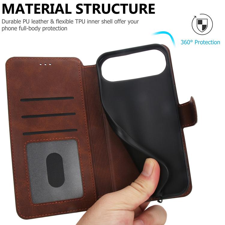 For iPhone Air Shockproof PU + TPU Leather Phone Case