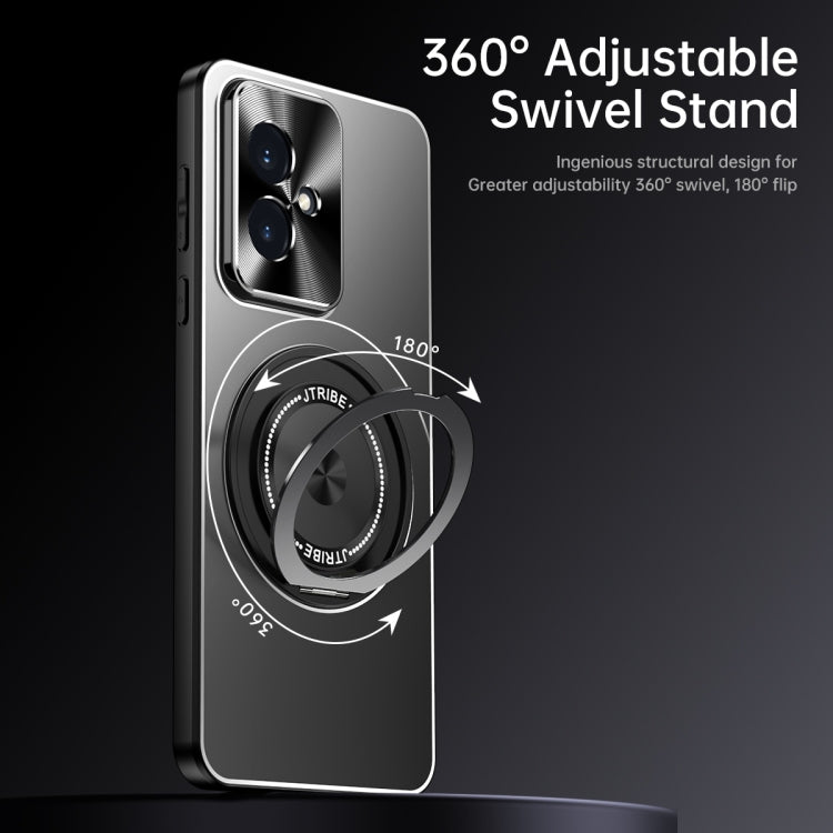 For Honor 100 Pro Rotating Holder Frosted Metal Phone Case