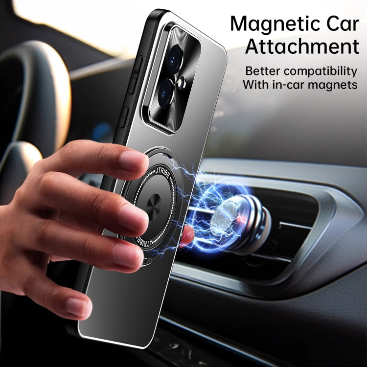 For Honor 100 Pro Rotating Holder Frosted Metal Phone Case
