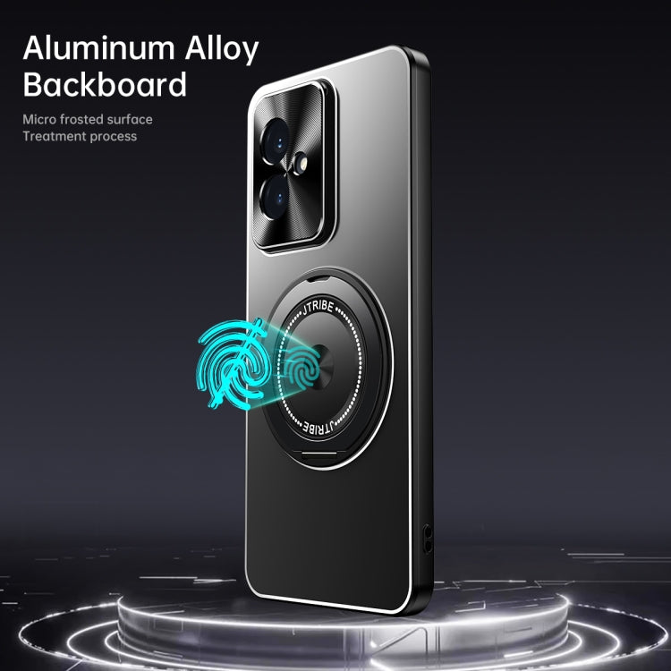 For Honor 200 Pro Rotating Holder Frosted Metal Phone Case