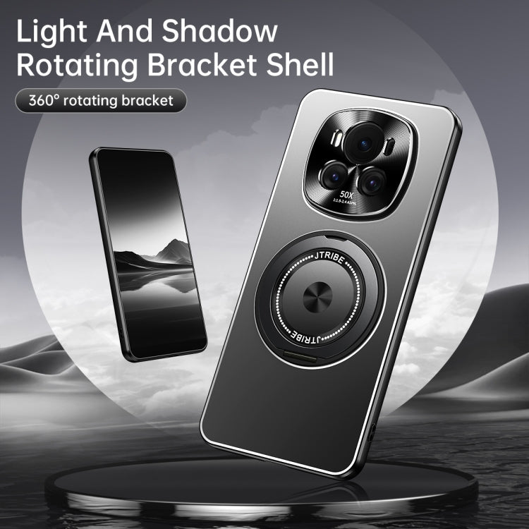 For Honor Magic6 Rotating Holder Frosted Metal Phone Case