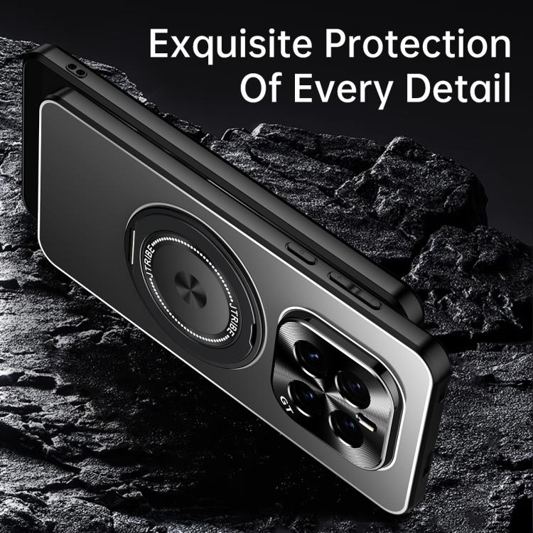 For Honor GT Pro Rotating Holder Frosted Metal Phone Case