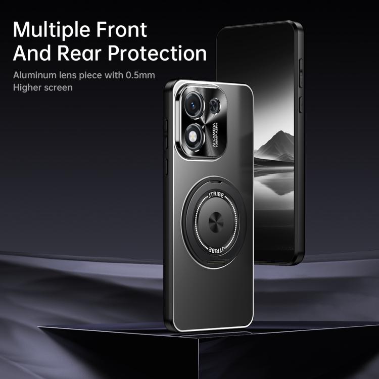 For Honor X70i Rotating Holder Frosted Metal Phone Case