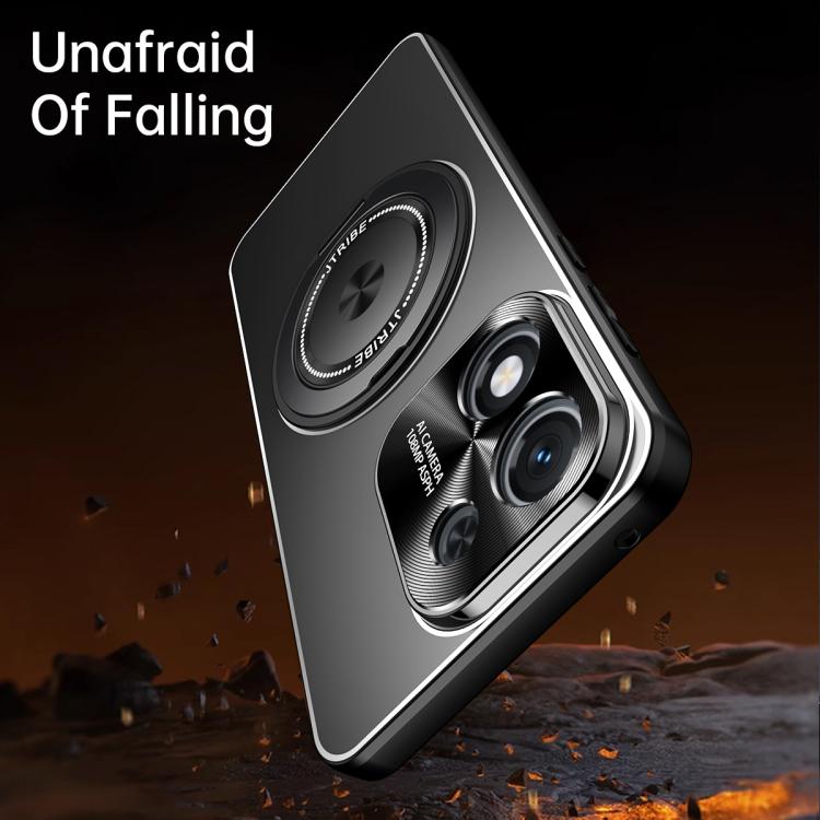 For Honor X70i Rotating Holder Frosted Metal Phone Case