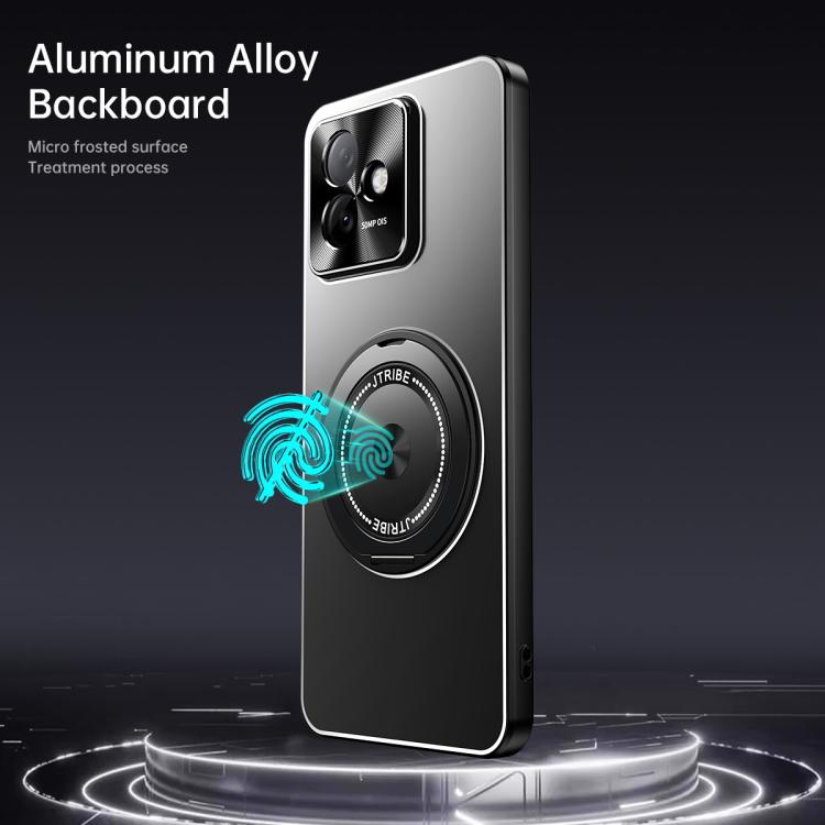For Honor X60 GT Rotating Holder Frosted Metal Phone Case