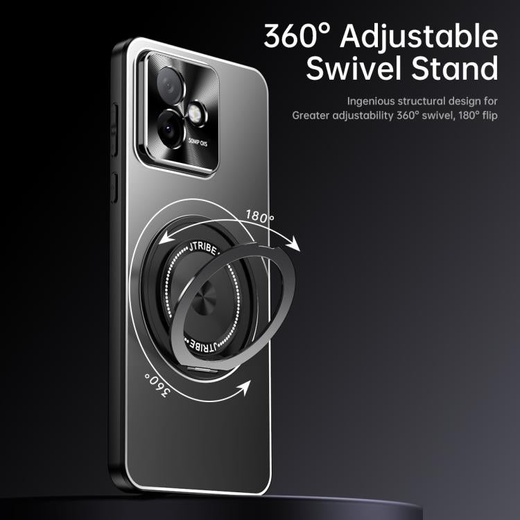 For Honor X60 GT Rotating Holder Frosted Metal Phone Case