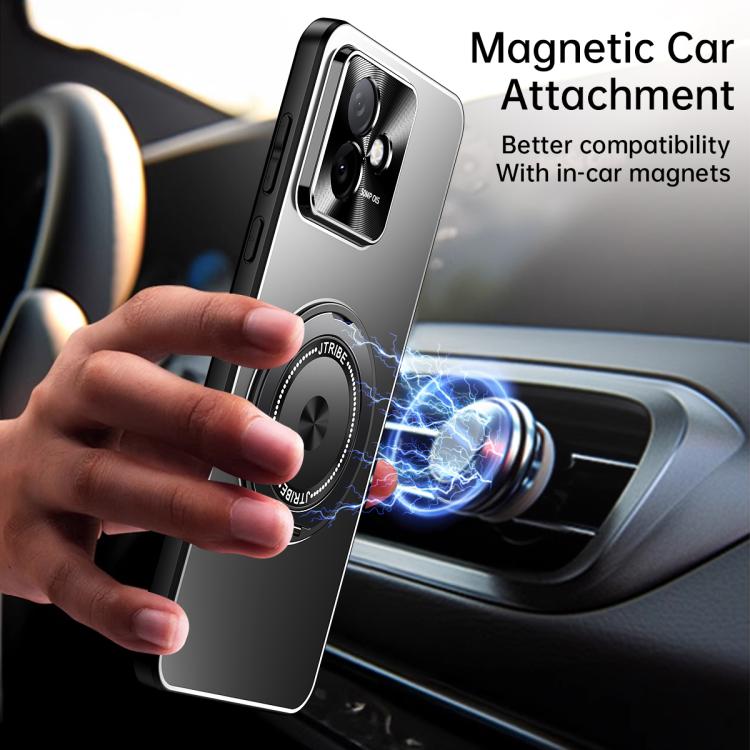 For Honor X60 GT Rotating Holder Frosted Metal Phone Case