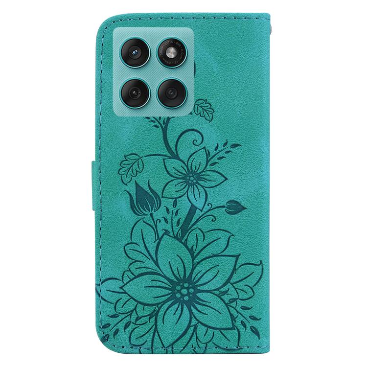 For Motorola Edge 60 Fusion / Edge 5G 2025 Lily Embossed Leather Phone Case