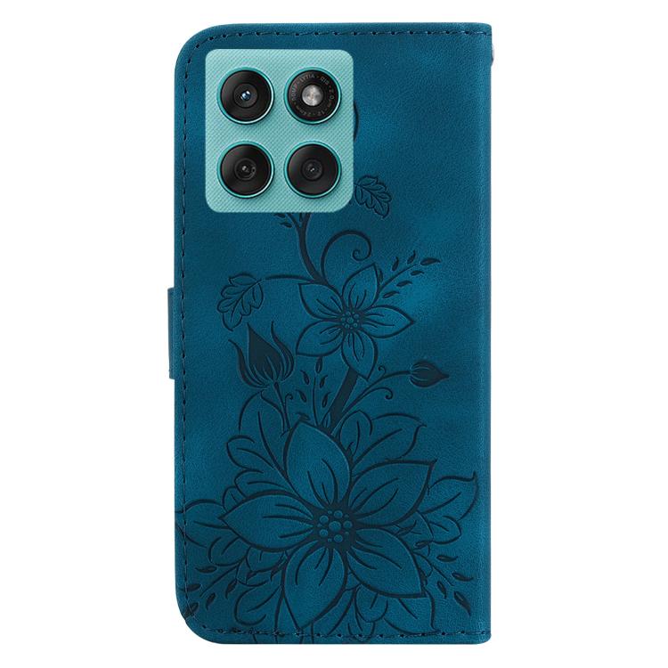 For Motorola Edge 60 Fusion / Edge 5G 2025 Lily Embossed Leather Phone Case