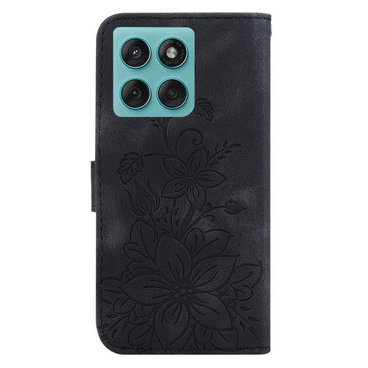 For Motorola Edge 60 Fusion / Edge 5G 2025 Lily Embossed Leather Phone Case