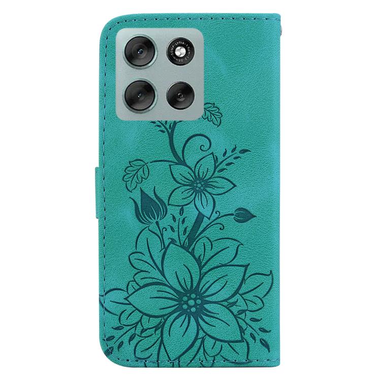 For Motorola Moto G56 5G / G66j 5G / G66y 5G Lily Embossed Leather Phone Case