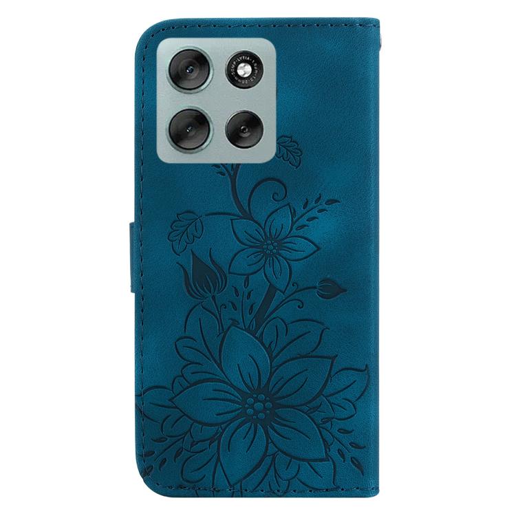 For Motorola Moto G56 5G / G66j 5G / G66y 5G Lily Embossed Leather Phone Case
