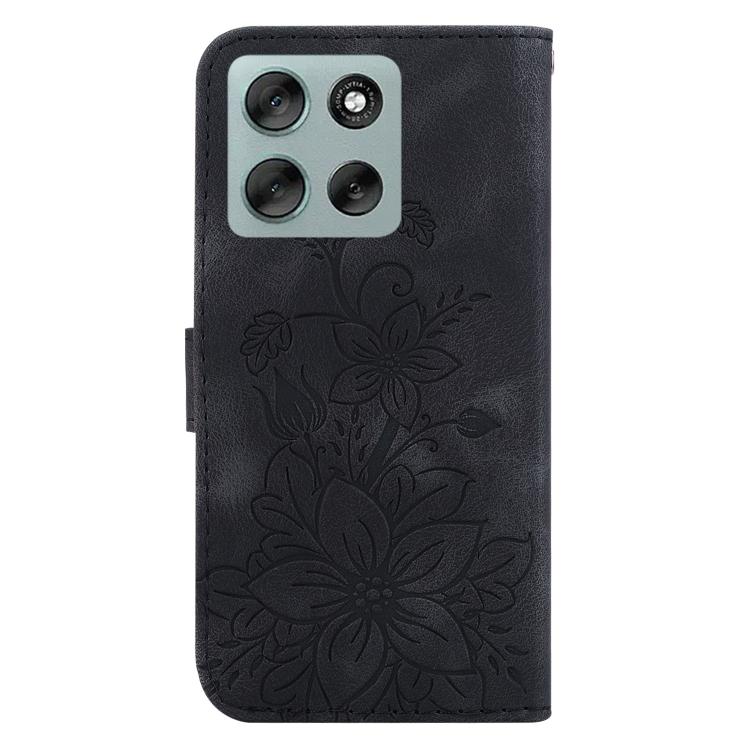 For Motorola Moto G56 5G / G66j 5G / G66y 5G Lily Embossed Leather Phone Case