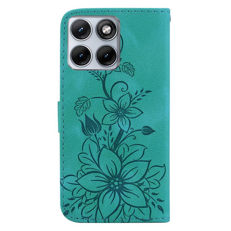 For Motorola Edge 70 Fusion 5G Lily Embossed Leather Phone Case