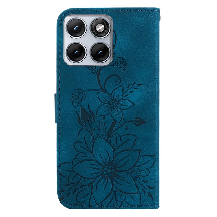 For Motorola Edge 70 Fusion 5G Lily Embossed Leather Phone Case