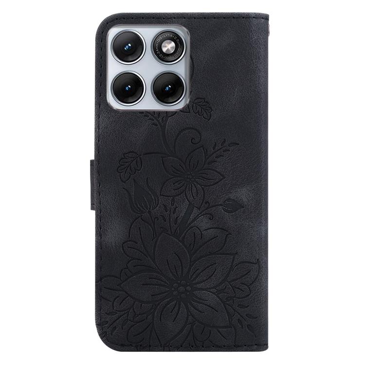 For Motorola Edge 70 Fusion 5G Lily Embossed Leather Phone Case