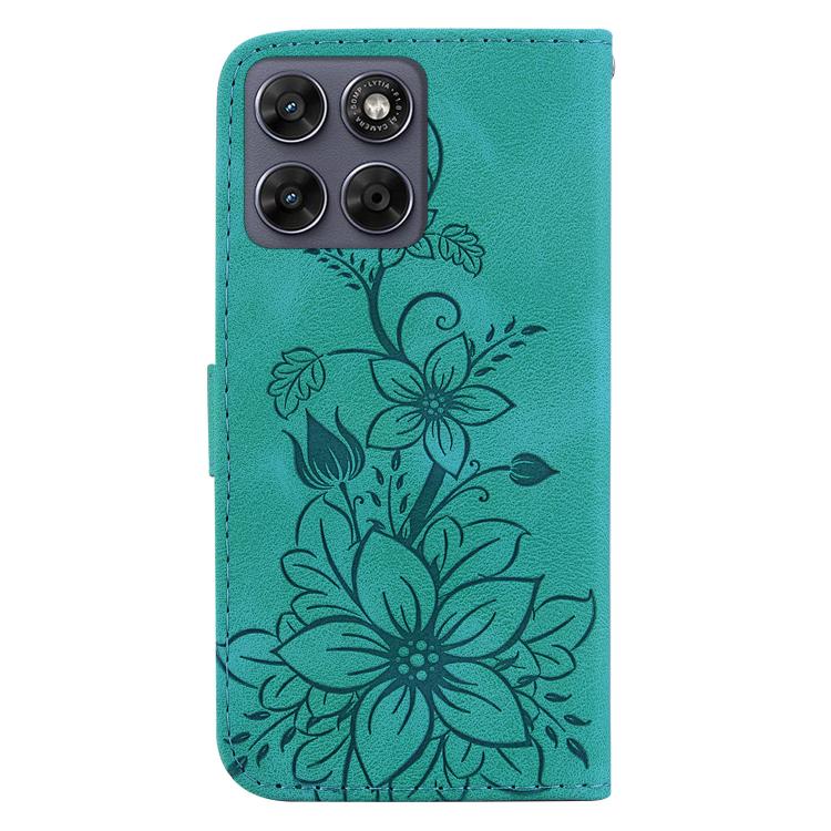 For Motorola Moto G67 5G / Moto G77 5G Lily Embossed Leather Phone Case