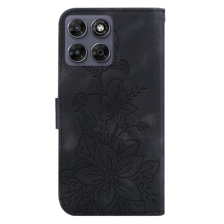 For Motorola Moto G67 5G / Moto G77 5G Lily Embossed Leather Phone Case