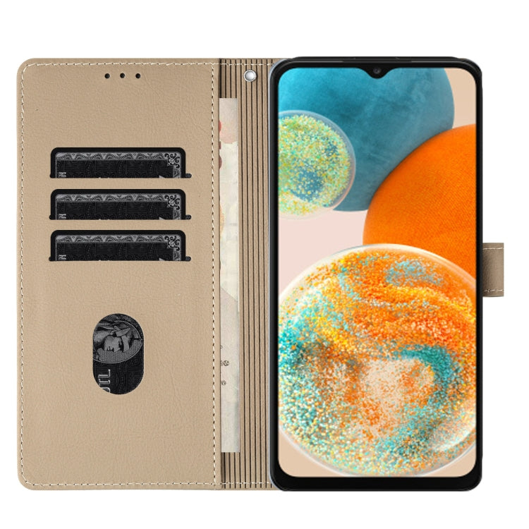 For Samsung Galaxy A23 5G Cartoon Elephant Embossed Leather Phone Case