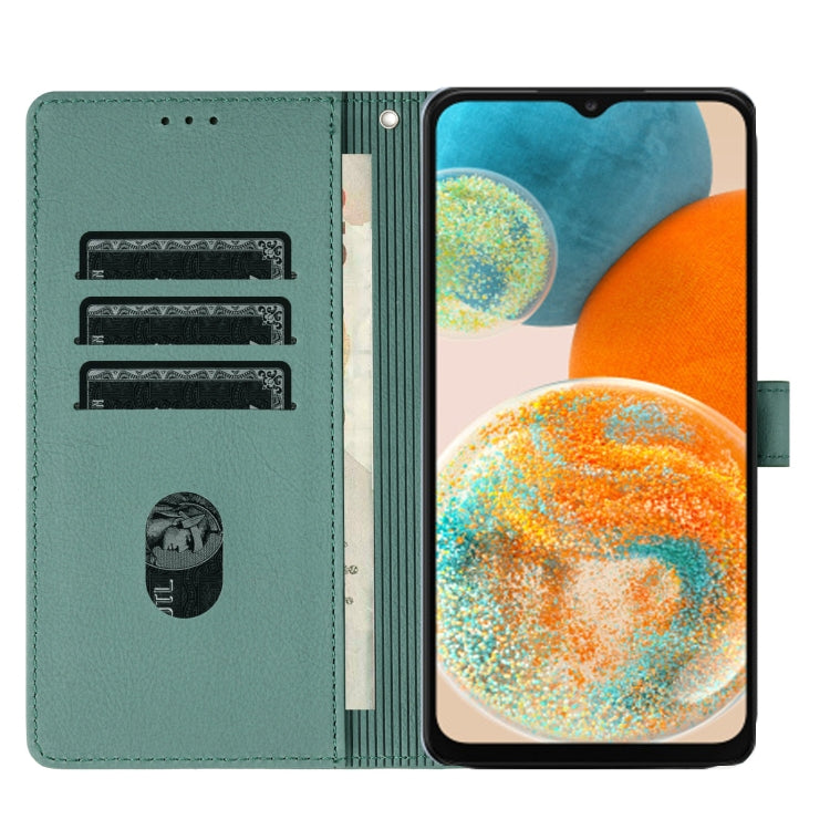 For Samsung Galaxy A32 5G Cartoon Elephant Embossed Leather Phone Case