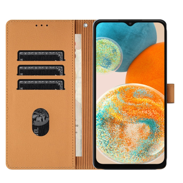 For Samsung Galaxy A32 5G Cartoon Elephant Embossed Leather Phone Case