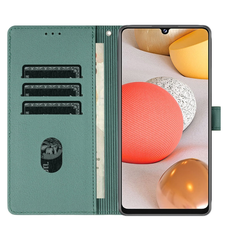 For Samsung Galaxy A42 5G Cartoon Elephant Embossed Leather Phone Case