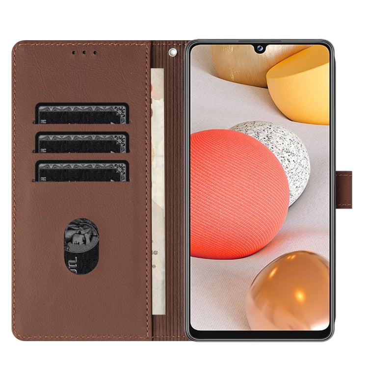 For Samsung Galaxy A42 5G Cartoon Elephant Embossed Leather Phone Case
