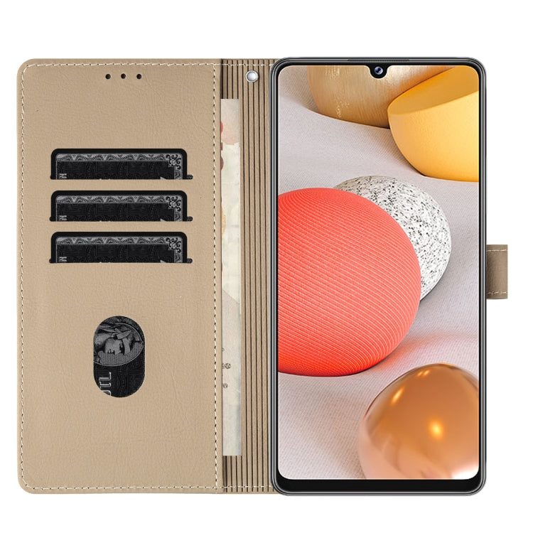 For Samsung Galaxy A42 5G Cartoon Elephant Embossed Leather Phone Case