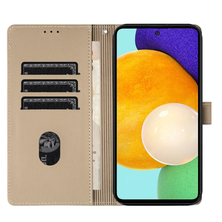 For Samsung Galaxy A53 5G Cartoon Elephant Embossed Leather Phone Case