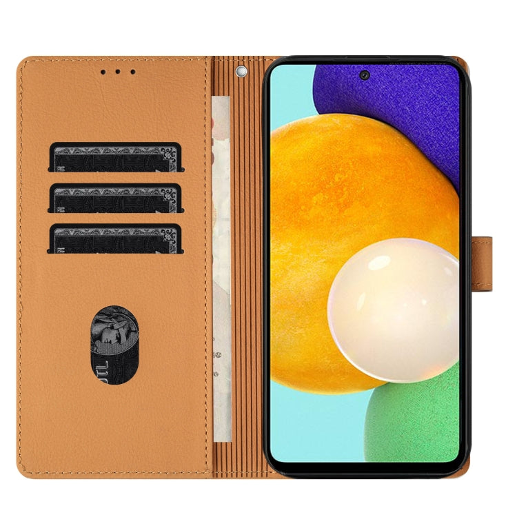 For Samsung Galaxy A53 5G Cartoon Elephant Embossed Leather Phone Case