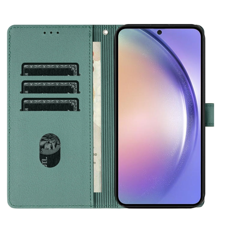 For Samsung Galaxy A54 5G Cartoon Elephant Embossed Leather Phone Case