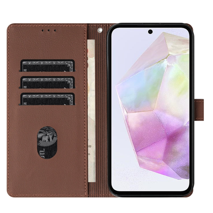 For Samsung Galaxy A55 5G Cartoon Elephant Embossed Leather Phone Case