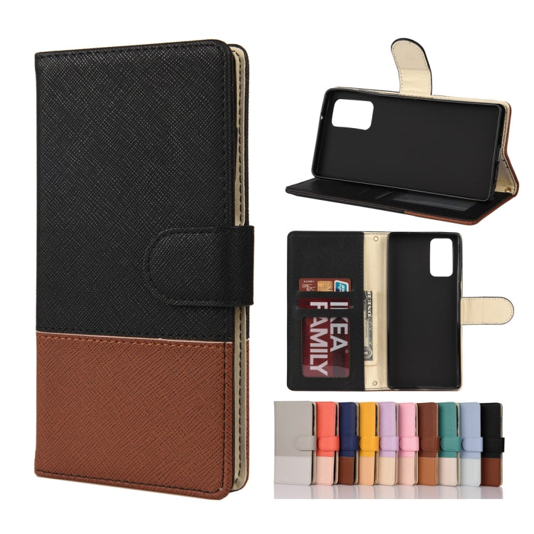 For Samsung Galaxy Note20 Color Splicing Horizontal Flip Leather Case with Holder & Card Slots & Wallet & Photo Frame