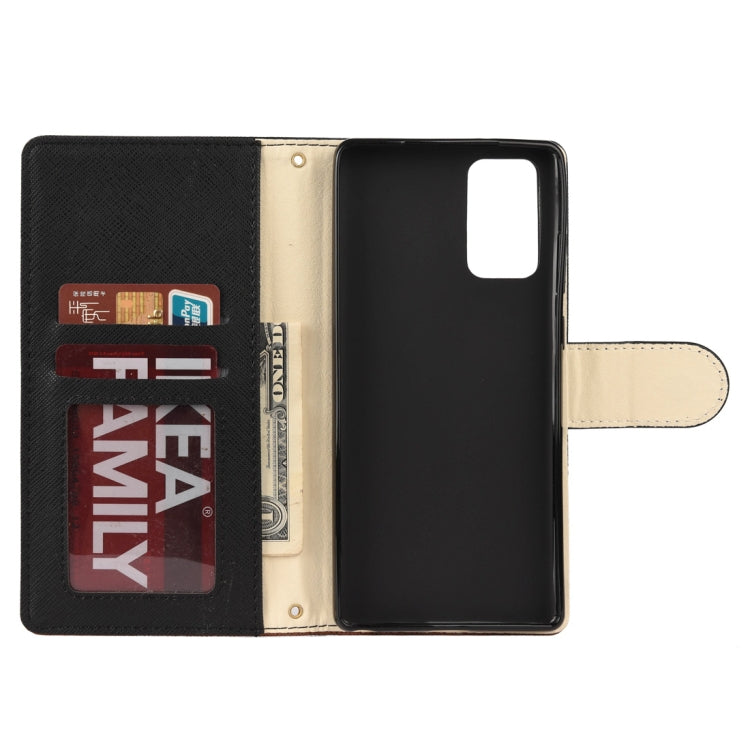 For Samsung Galaxy Note20 Color Splicing Horizontal Flip Leather Case with Holder & Card Slots & Wallet & Photo Frame