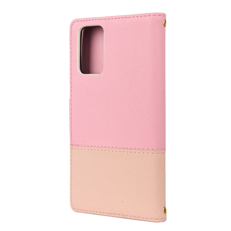 For Samsung Galaxy Note20 Color Splicing Horizontal Flip Leather Case with Holder & Card Slots & Wallet & Photo Frame