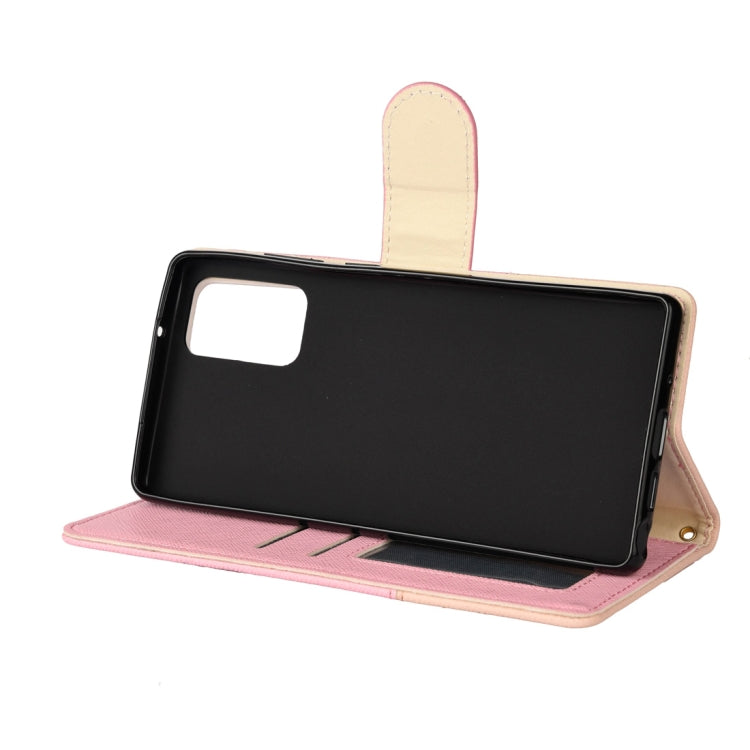 For Samsung Galaxy Note20 Color Splicing Horizontal Flip Leather Case with Holder & Card Slots & Wallet & Photo Frame