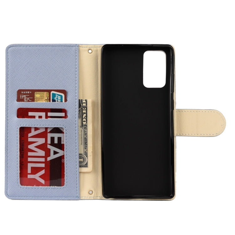 For Samsung Galaxy Note20 Color Splicing Horizontal Flip Leather Case with Holder & Card Slots & Wallet & Photo Frame