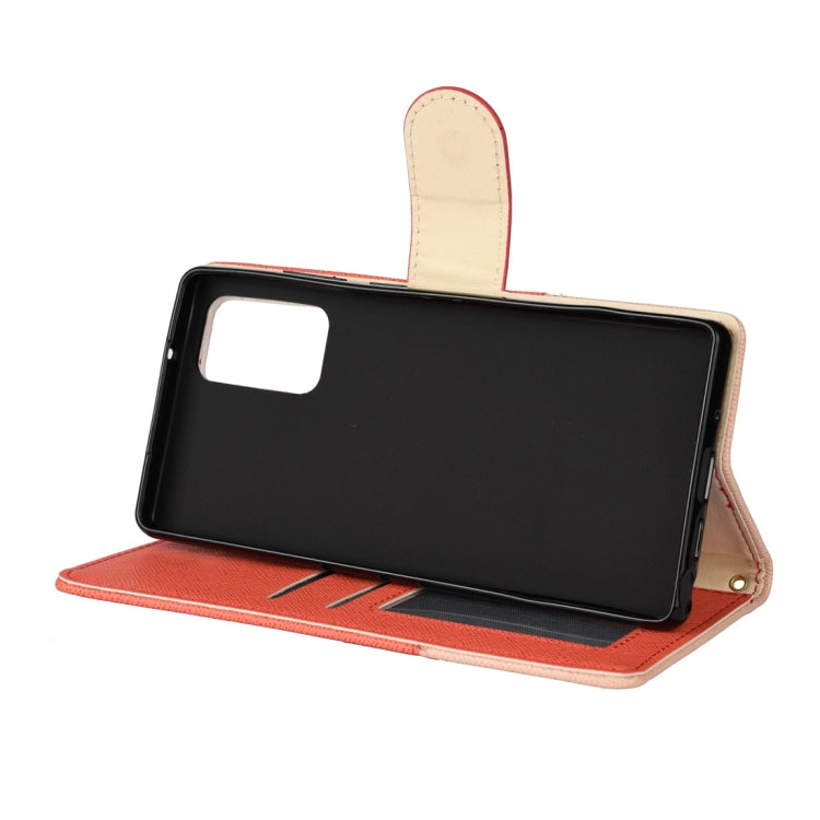 For Samsung Galaxy Note20 Color Splicing Horizontal Flip Leather Case with Holder & Card Slots & Wallet & Photo Frame